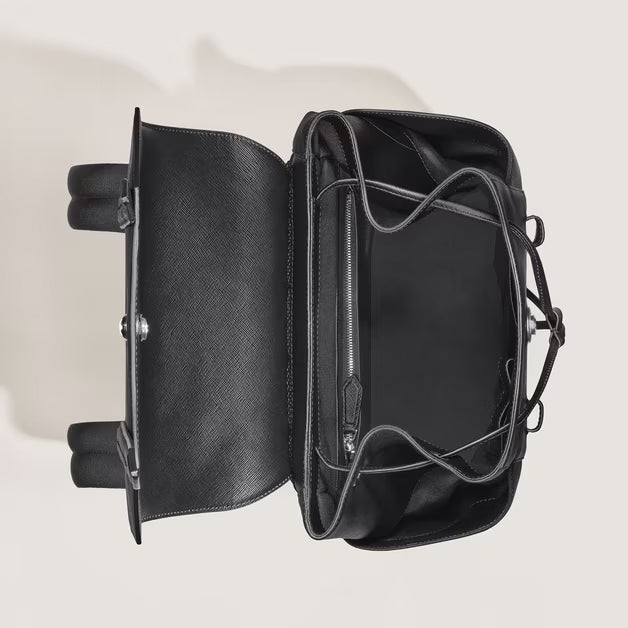 Montblanc medium Sartorial læder rygsæk sort 220421