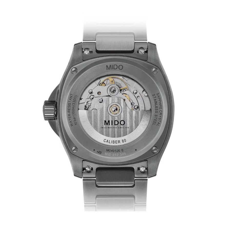 Mido Uhr Multifort TV Big Date S01E02 40 mm Automatik grauer Stahl anthrazit PVD-Finish M049.526.33.081.01