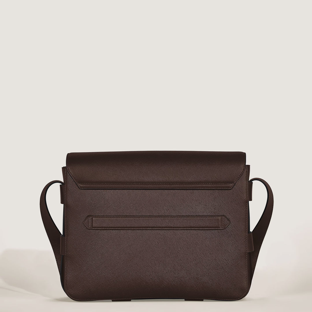 Montblanc Sartorial Ebony color leather messenger bag 222931