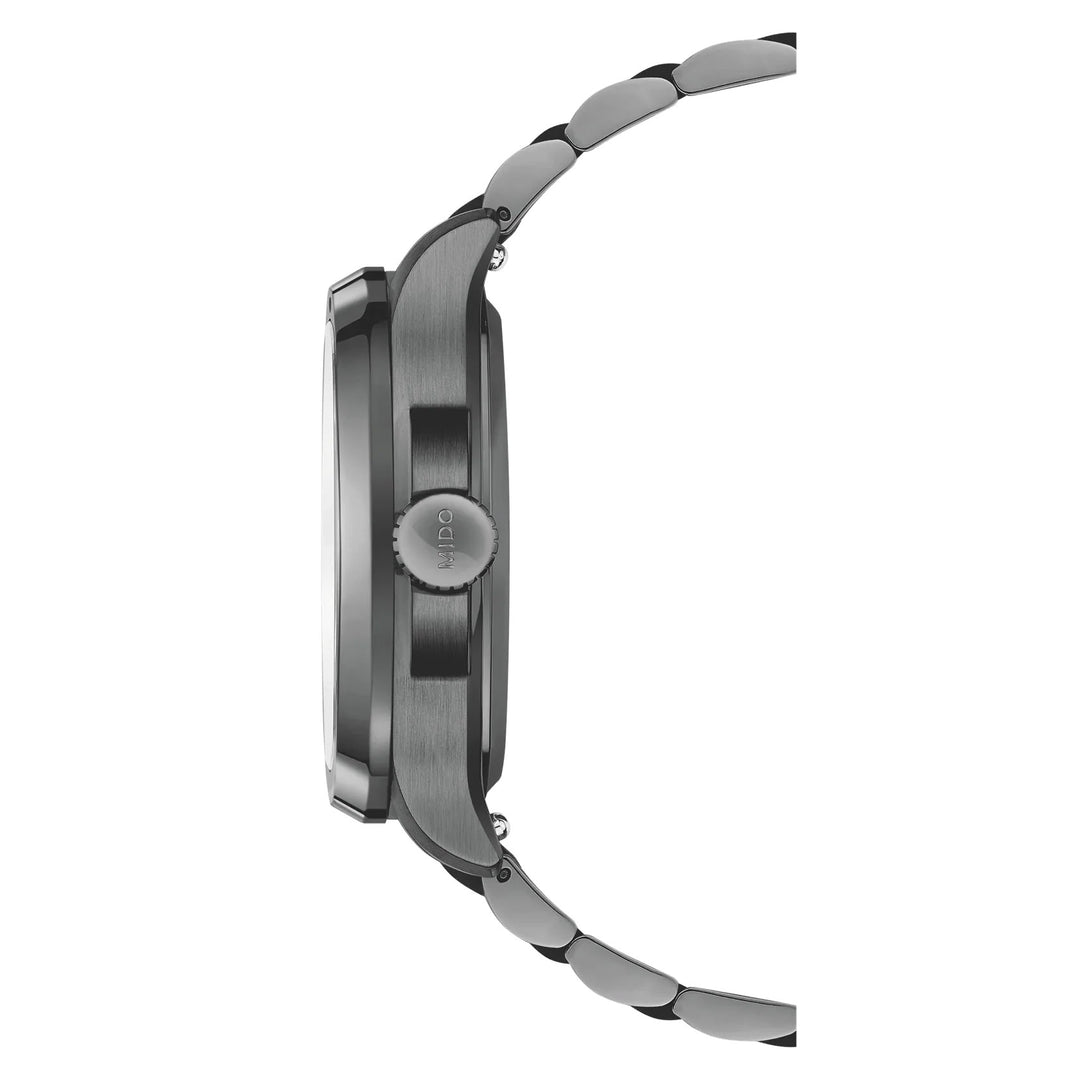 Mido Uhr Multifort TV Big Date S01E02 40 mm Automatik grauer Stahl anthrazit PVD-Finish M049.526.33.081.01