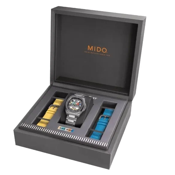 Mido Uhr Multifort TV Big Date S01E02 40 mm Automatik grauer Stahl anthrazit PVD-Finish M049.526.33.081.01