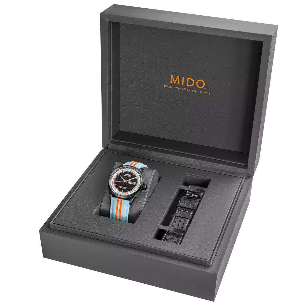 Mido ur Multifort Chronometer 1 Racer 42mm sort automatisk stål sort PVD finish M038.431.36.051.00
