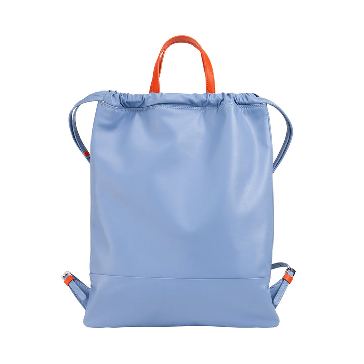 DuDu bag in Sacca in leather for fashion sports bag bag bag with coulisse and thin leather shoulder straps