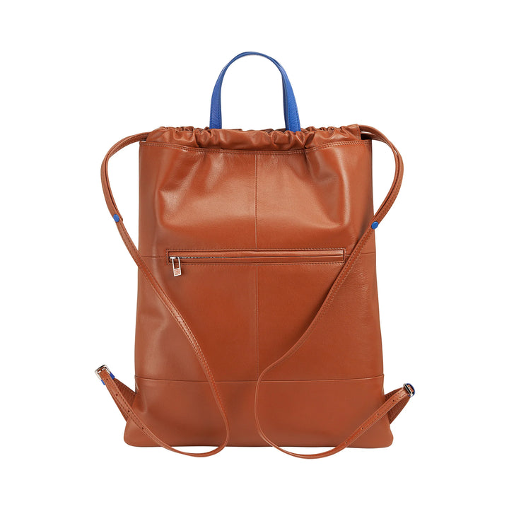 DUDU Damen-Reiserucksack aus Leder, modische Sporttasche mit Kordelzug und dünnen Schultergurten aus Leder