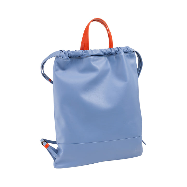 DuDu bag in Sacca in leather for fashion sports bag bag bag with coulisse and thin leather shoulder straps