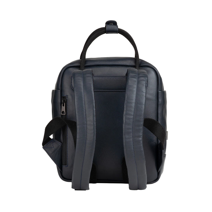 DUDU Lederrucksack für Damen und Herren – Eleganter und kompakter Unisex-Freizeitrucksack, 6,5 Liter, mit Vordertasche und Tablet-Fach, perfekt für Arbeit, Reisen und Freizeit
