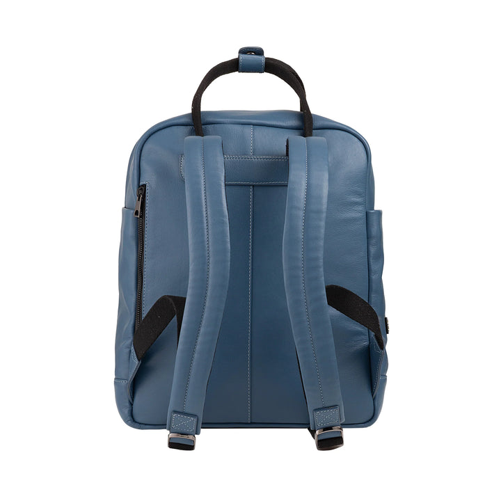 DUDU Lederrucksack für Damen und Herren – Eleganter und geräumiger Unisex-Freizeitrucksack, 19 Liter, mit Vordertasche und Tablet-Fach, perfekt für Arbeit, Reisen und Freizeit