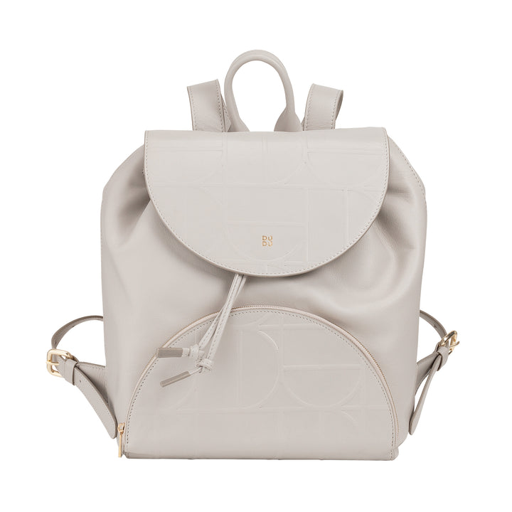 Dudu Woman Backpack in Soft Leather With Coulisse - Elegant, spacious and adjustable backpack for daily use