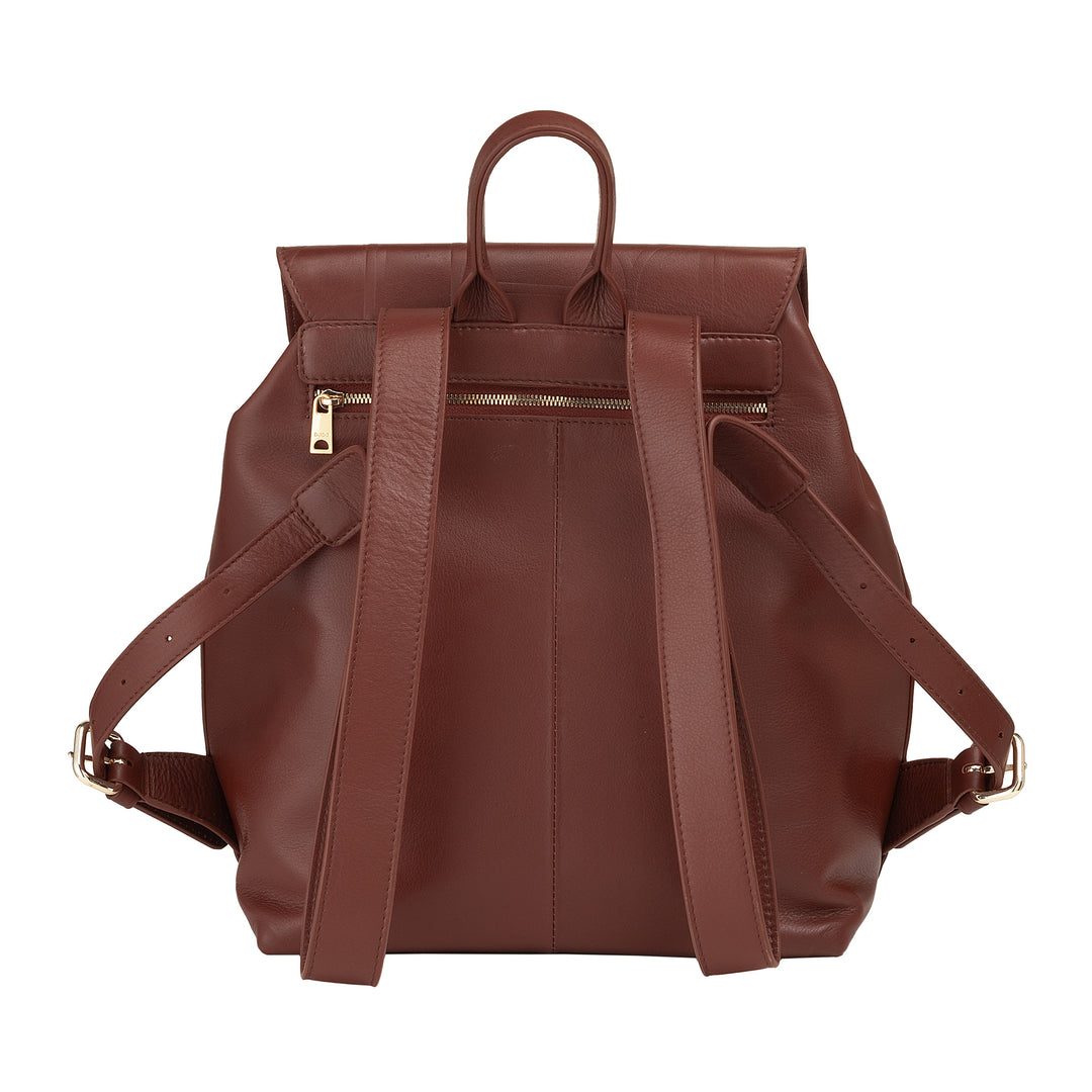 Dudu Woman Backpack in Soft Leather With Coulisse - Elegant, spacious and adjustable backpack for daily use