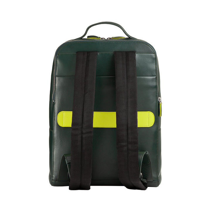 DUDU Men's backpack portable pc door and leather tablet, double zip anti -theft backpack, travel backpack with trolley attack