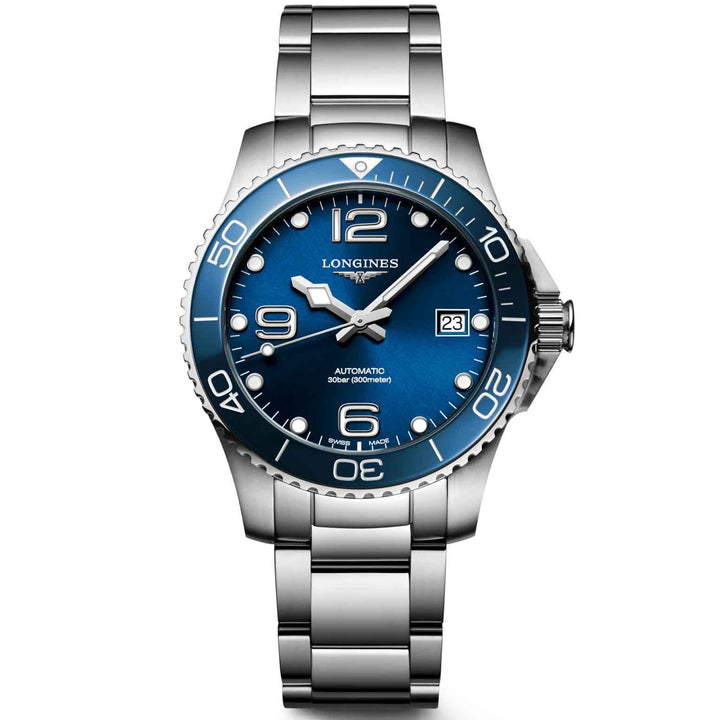 Longines HydroconQuest Watch 39 mm blå automatisk stål L3.780.4.96.6