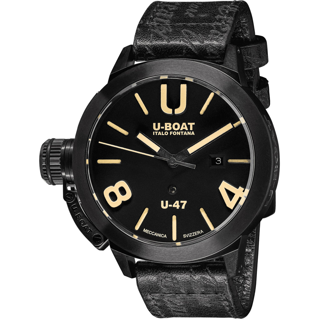 U-båd klassisk U-47 AB1 47mm sort automatisk ur