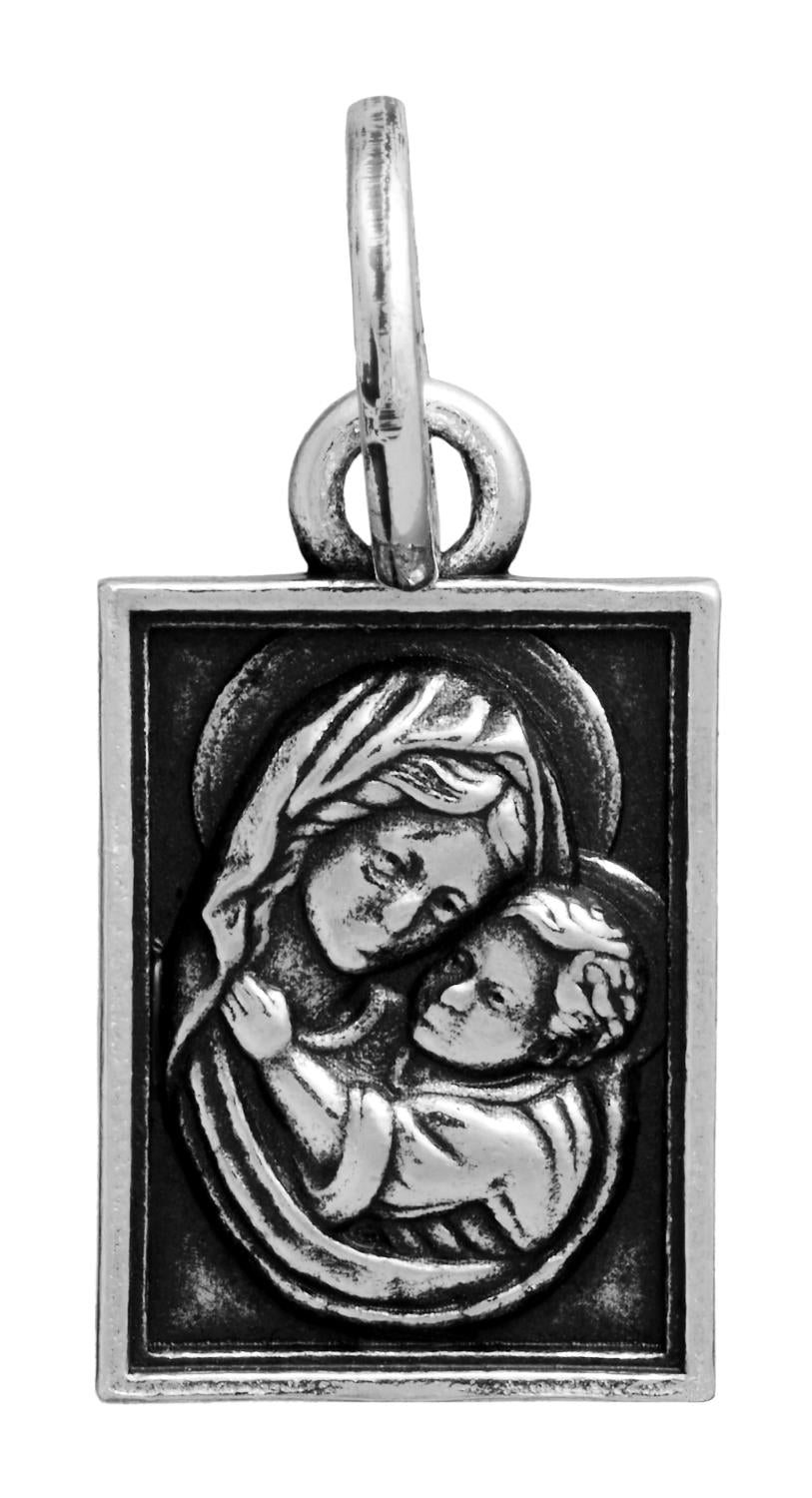 Giovanni Raspini Charm Pendant Madonna and Child Large Silver 925 11715