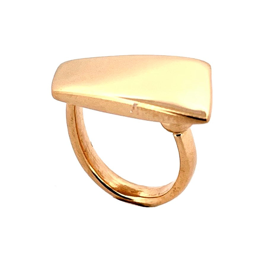 Pitti og Sisi Cuspide Ring Stonehenge Silver 925 Finish Pvd Gold Yellow An 9674G