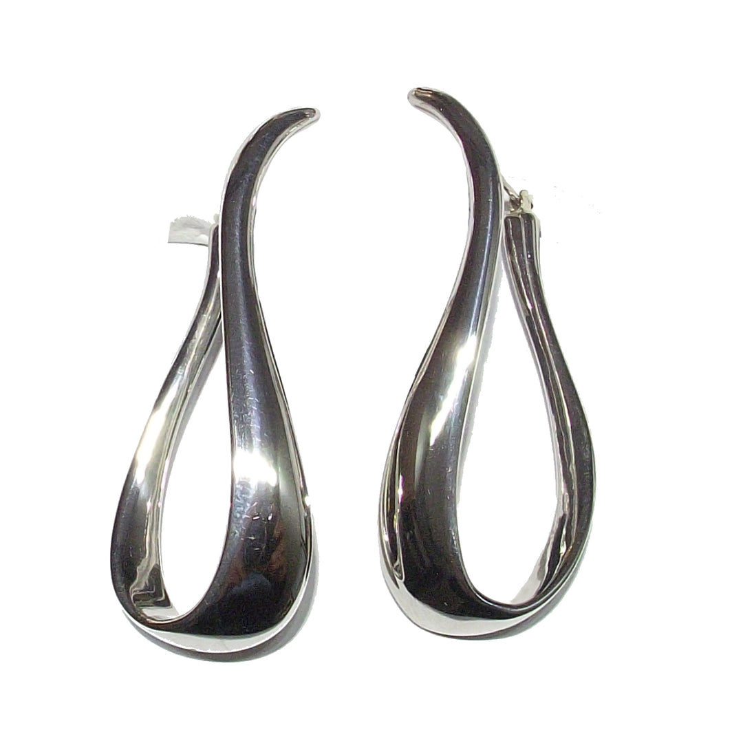 Capodagli øreringe med sølv sølvcirkel 925 cpd-time-arg-0002-bl
