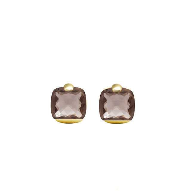 Pitti og Sisi øreringe med Lobo Rainbow Silver 925 Finish PVD Gold Yellow Quartz Comme eller 9591G/057