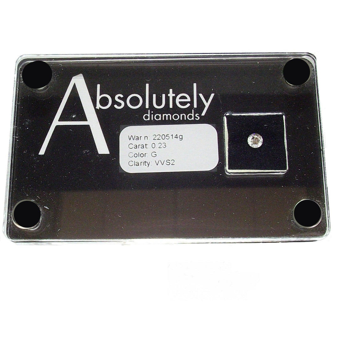 Absolutely Diamonds diamante in blister taglio brillante 0,23 carati colore G purezza VVS2 - Gioielleria Capodagli