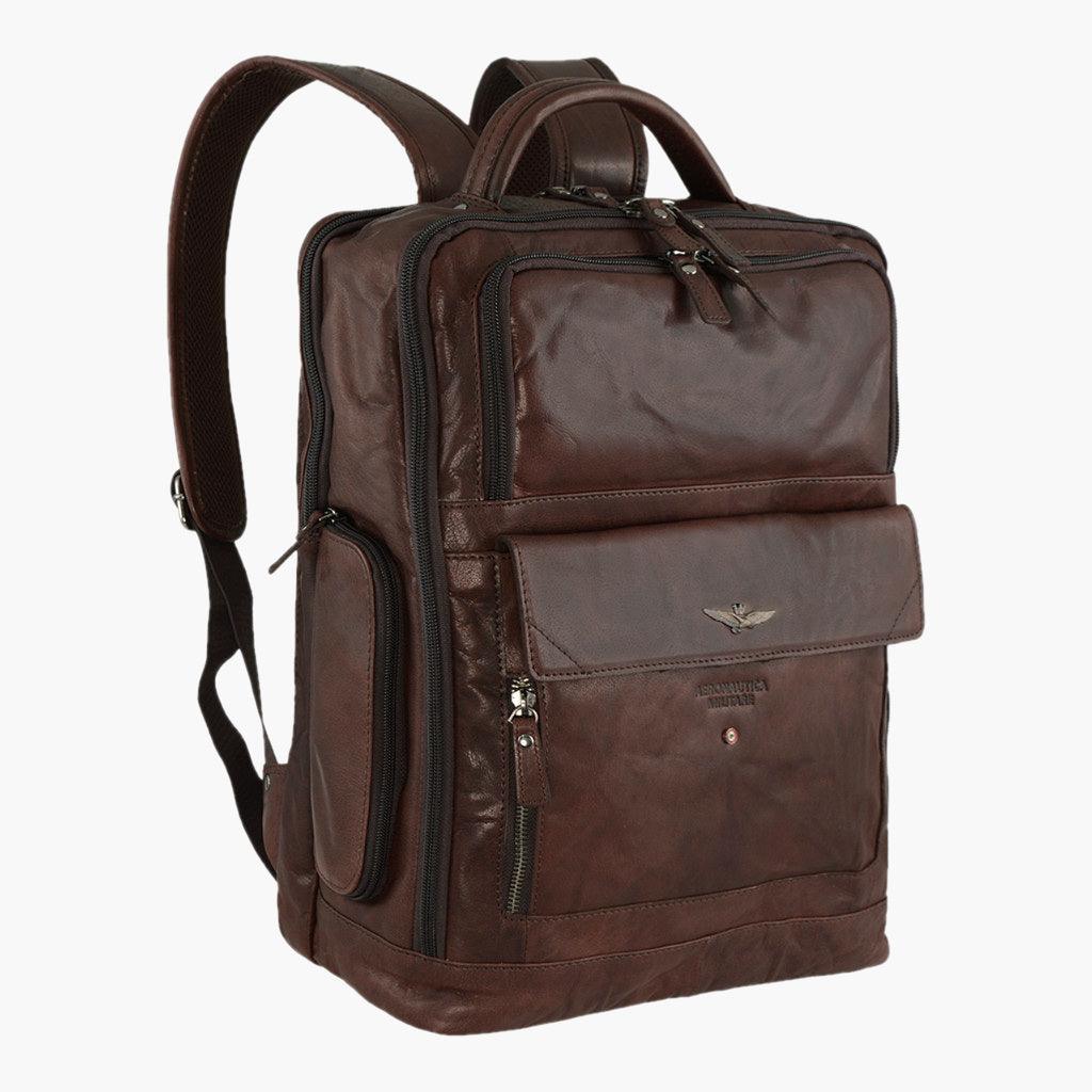 Aeronautica Militare Zaino porta PC in pelle Vintage AM305-MO - Capodagli 1937