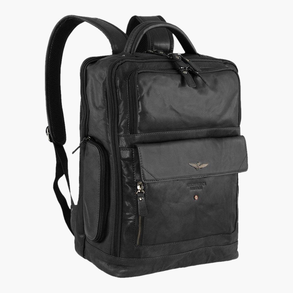 Aeronautica Militare Zaino porta PC in pelle Vintage AM305-NE - Capodagli 1937