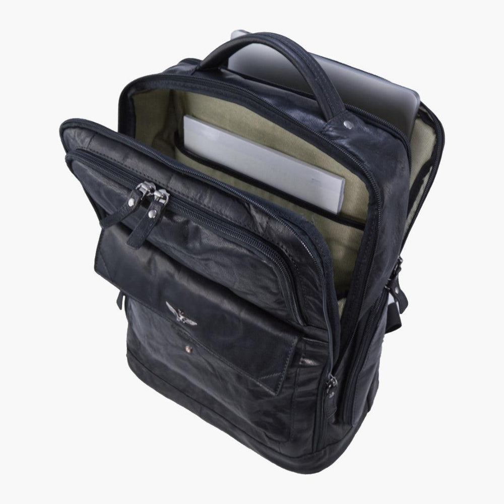 Aeronautica Militare Zaino porta PC in pelle Vintage AM305-NE - Capodagli 1937