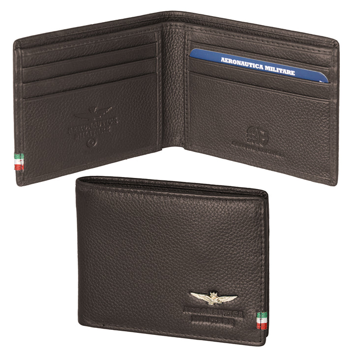 Air Force Military Wallet for Men in Real Leather Flag Line AM100-mo