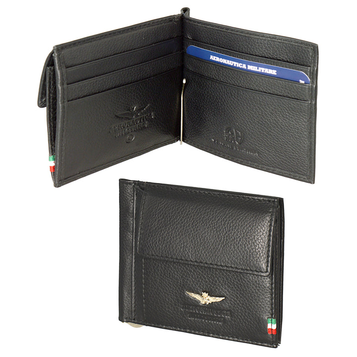 Air Force Military Wallet in Leather Wirness Spring-Soldi Flag AM110-Ne