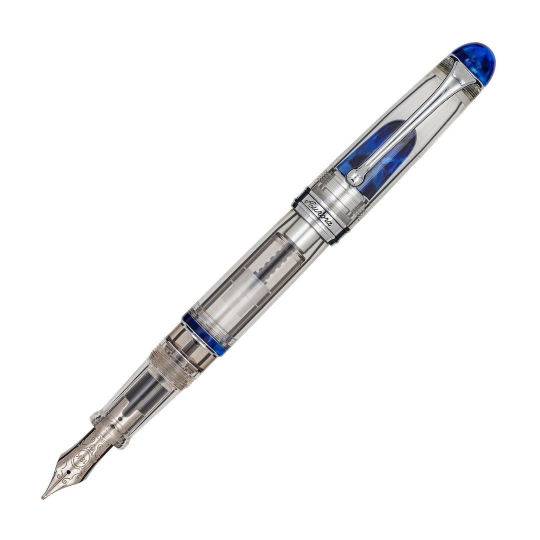 Aurora penna stilografica 88 Minerali finiture cromate e dettagli in auroloide azzurrite 888-MBL - Gioielleria Capodagli