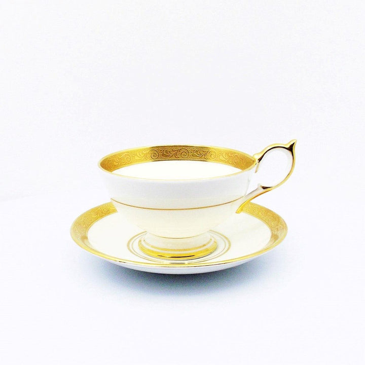 Aynsley England 1 tazza da tè decoro oro zecchino porcellana fine english bone china A-0059 - Gioielleria Capodagli