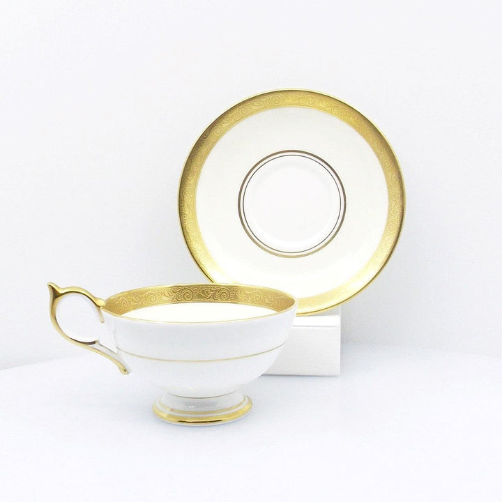 Aynsley England 1 tazza da tè decoro oro zecchino porcellana fine english bone china A-0059 - Gioielleria Capodagli