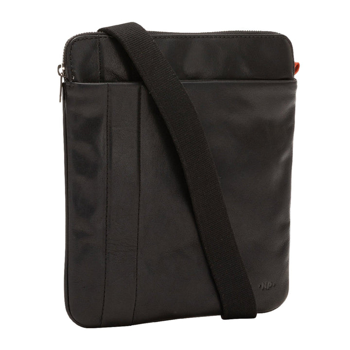 Nuvola læder skulder taske mænd taske i elegant læderpose ipad® tablet med lynlås lynlås