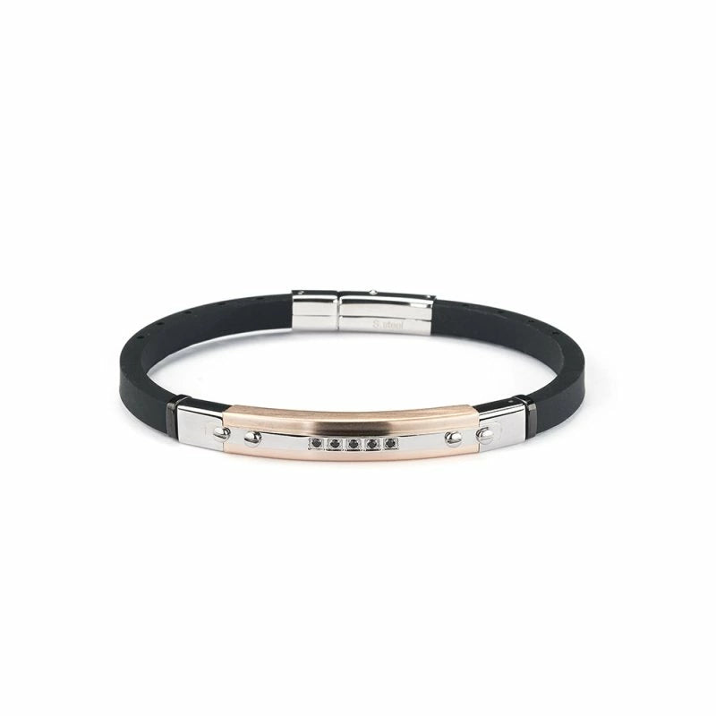Sovereigns armbånd Infinity Collection Steel PVD Finishes Pink Gold Caucciù J5403
