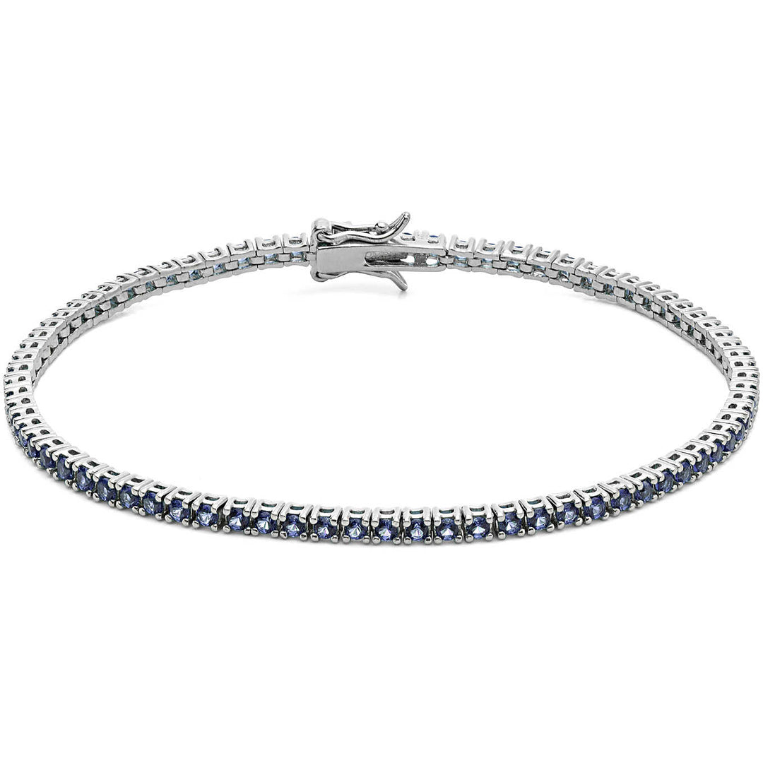 Comete Silver Tennis Bracelet 925 Zirconi Blue UBR 995 M18