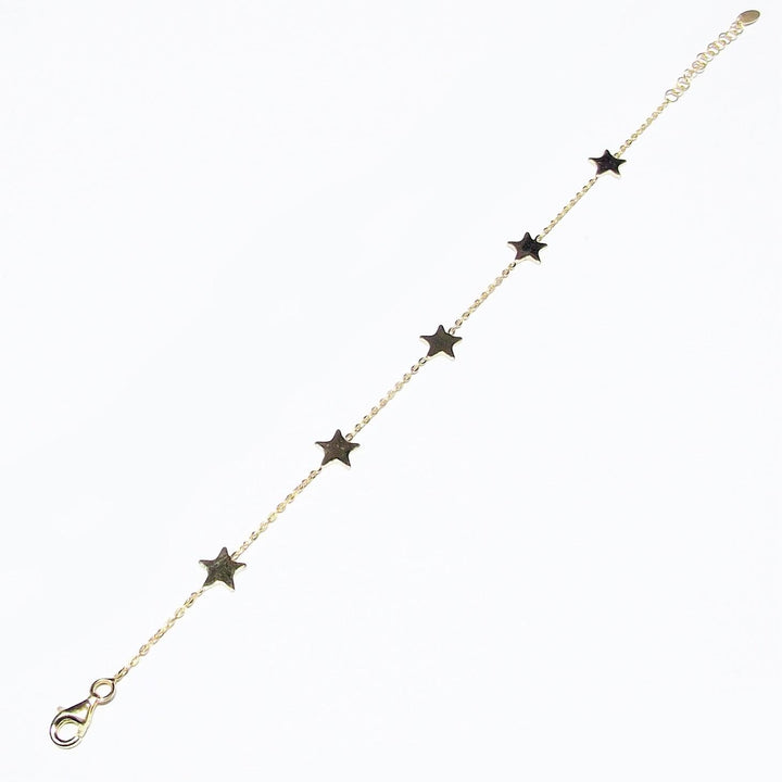 Capodagli bracciale 5 Stelle argento 925 finitura PVD oro giallo CPD-BRA-ARG-0004-G - Capodagli 1937