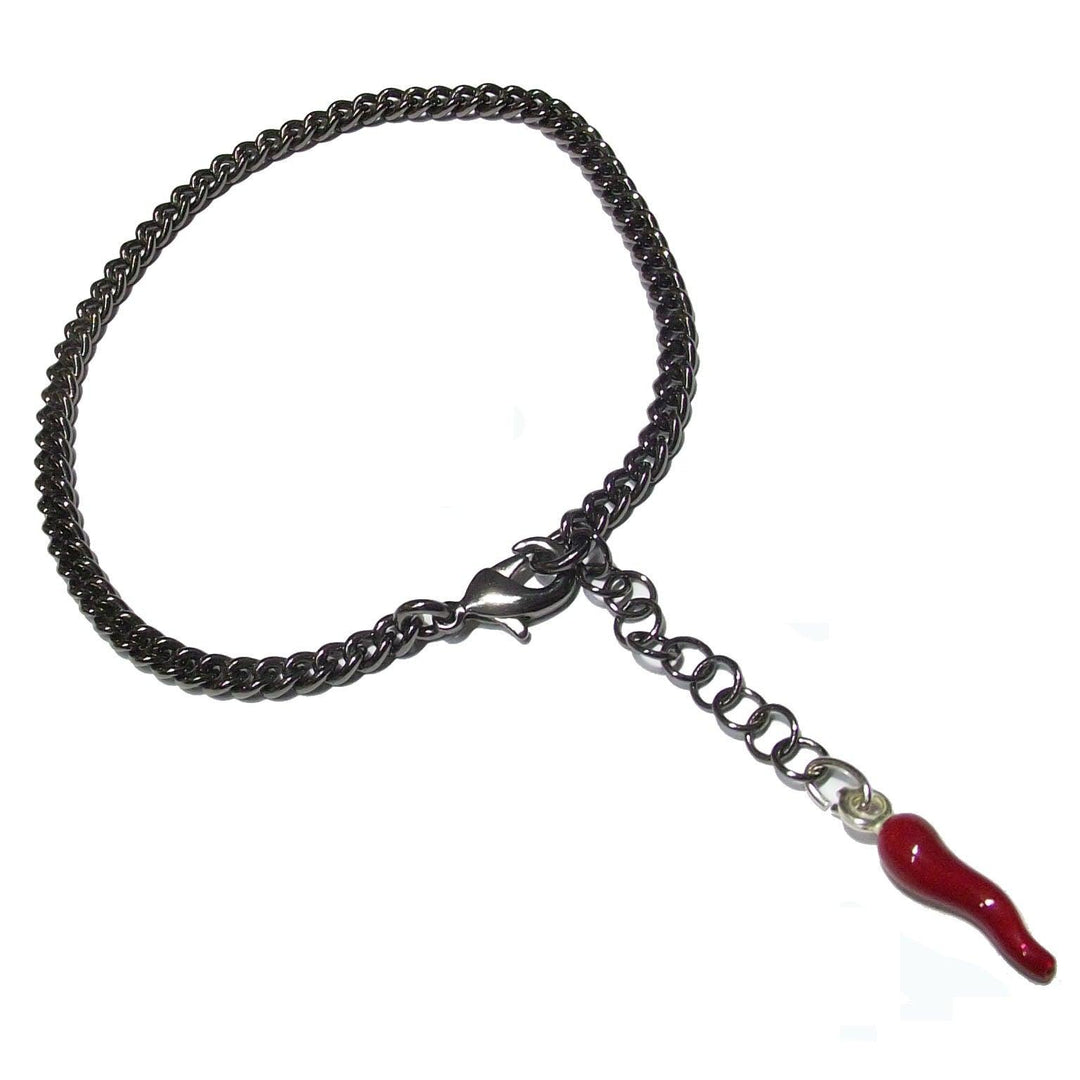Capodagli bracciali Fortunelli Corno rosso bronzo finitura PVD rutenio argento 925 BR-BR-0002 - Capodagli 1937
