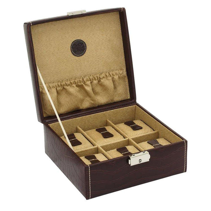 Cofanetto porta orologi Friedrich23 6 posti stampa cocco Testa di moro 20121-3 - Capodagli 1937