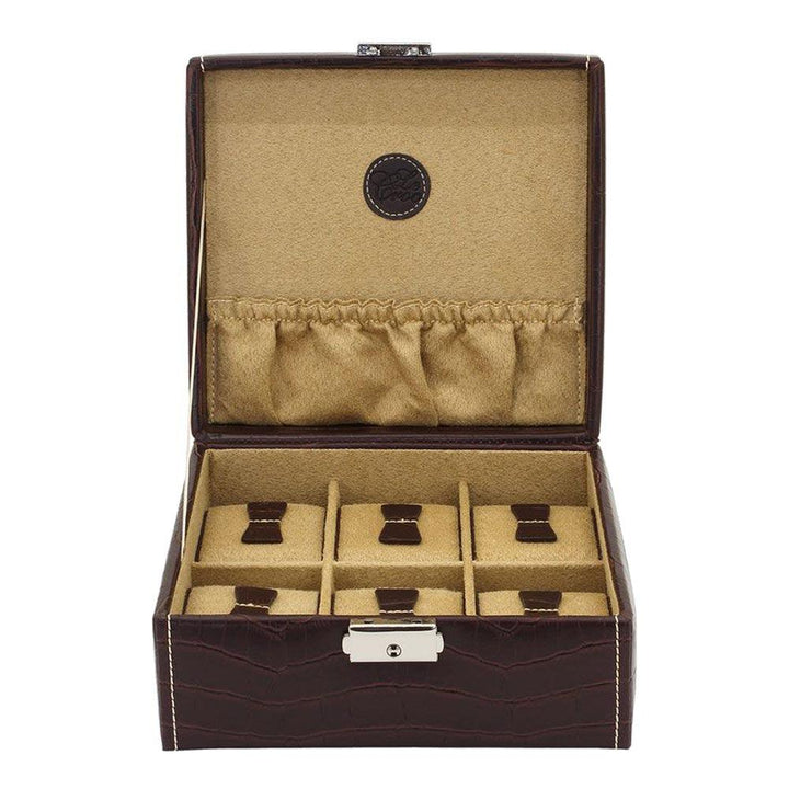 Cofanetto porta orologi Friedrich23 6 posti stampa cocco Testa di moro 20121-3 - Capodagli 1937