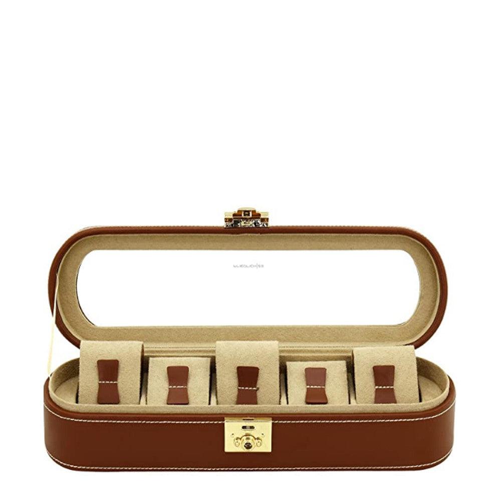 Cofanetto porta orologi Friedrich23 Cordoba 5 posti Brown 26393-3 - Capodagli 1937