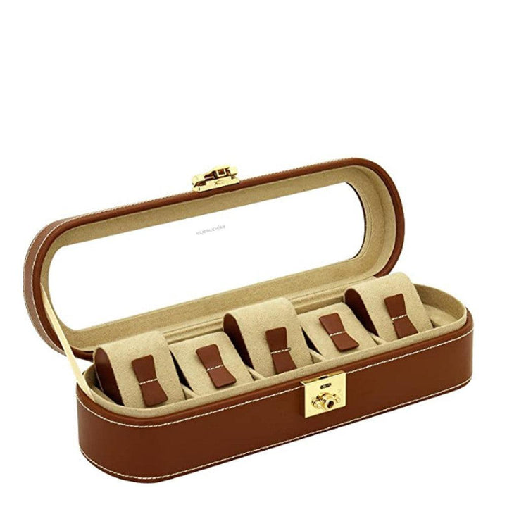 Cofanetto porta orologi Friedrich23 Cordoba 5 posti Brown 26393-3 - Capodagli 1937