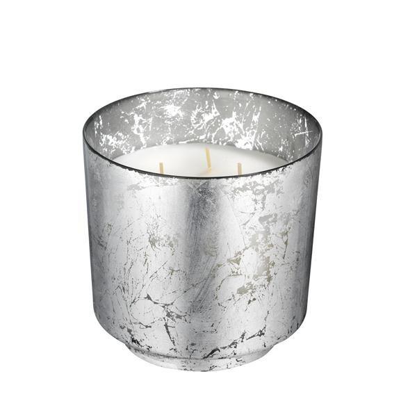Dogale Venezia candela Parigi foglia argento grande h 15cm d 15cm 51.30.9520 - Gioielleria Capodagli