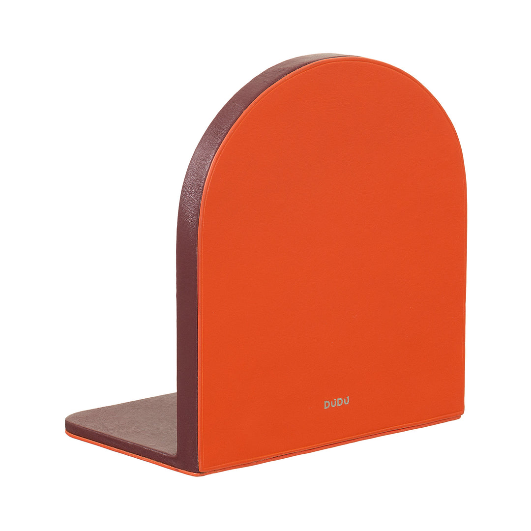 DuDu Dekorativt design af design, restibri dækket af rigtigt farverigt læder, til hjemmehylder og kontanskrivebord