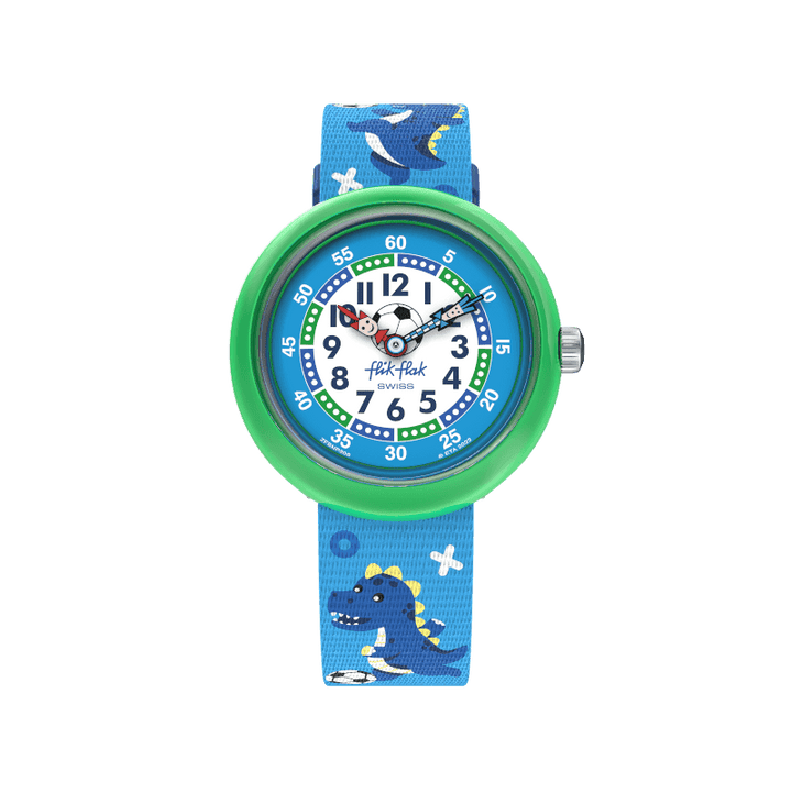 Flik Flak orologio SOCCEROZAURUS Sport Lovers 32mm FBNP209 - Capodagli 1937