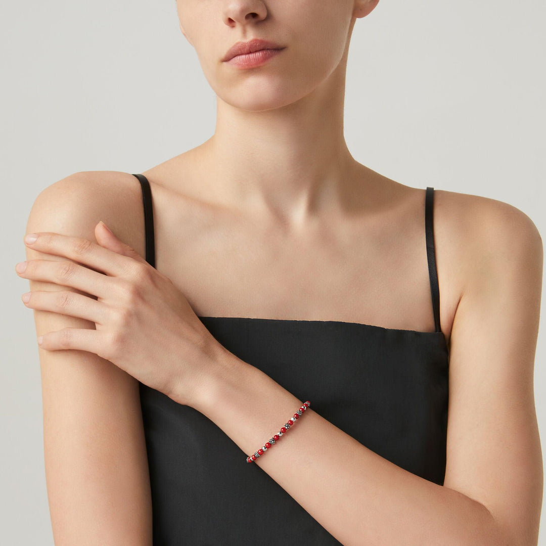 Giovanni Raspini bracciale Rio Sodalite argento 925 e bambù coral 10843 - Capodagli 1937