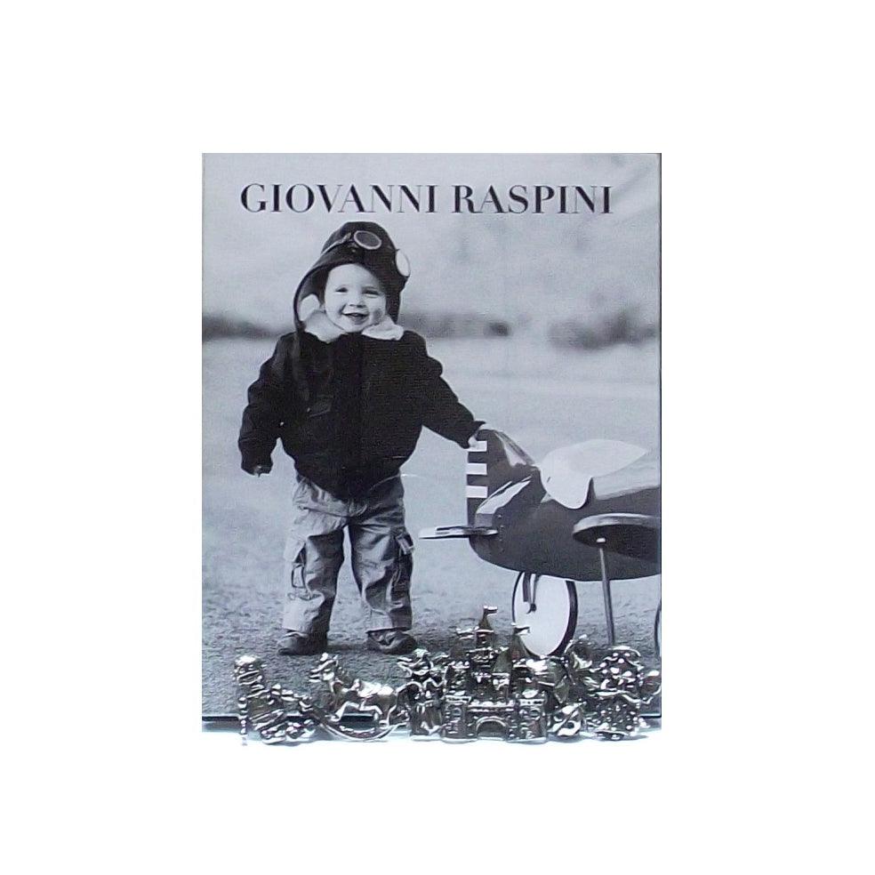 Giovanni Raspini cornice baby vetro 12x15cm bronzo bianco B0228 - Gioielleria Capodagli