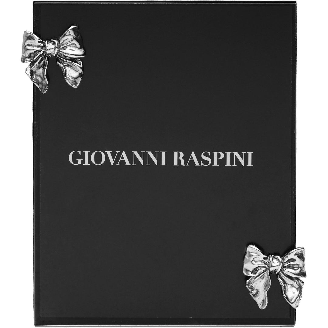 Giovanni Raspini cornice Fiocchi vetro 16x20cm bronzo bianco B0169 - Capodagli 1937
