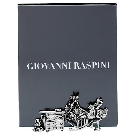 Giovanni Raspini cornice Nascita vetro 12x15cm Bronzobianco B0583 - Gioielleria Capodagli