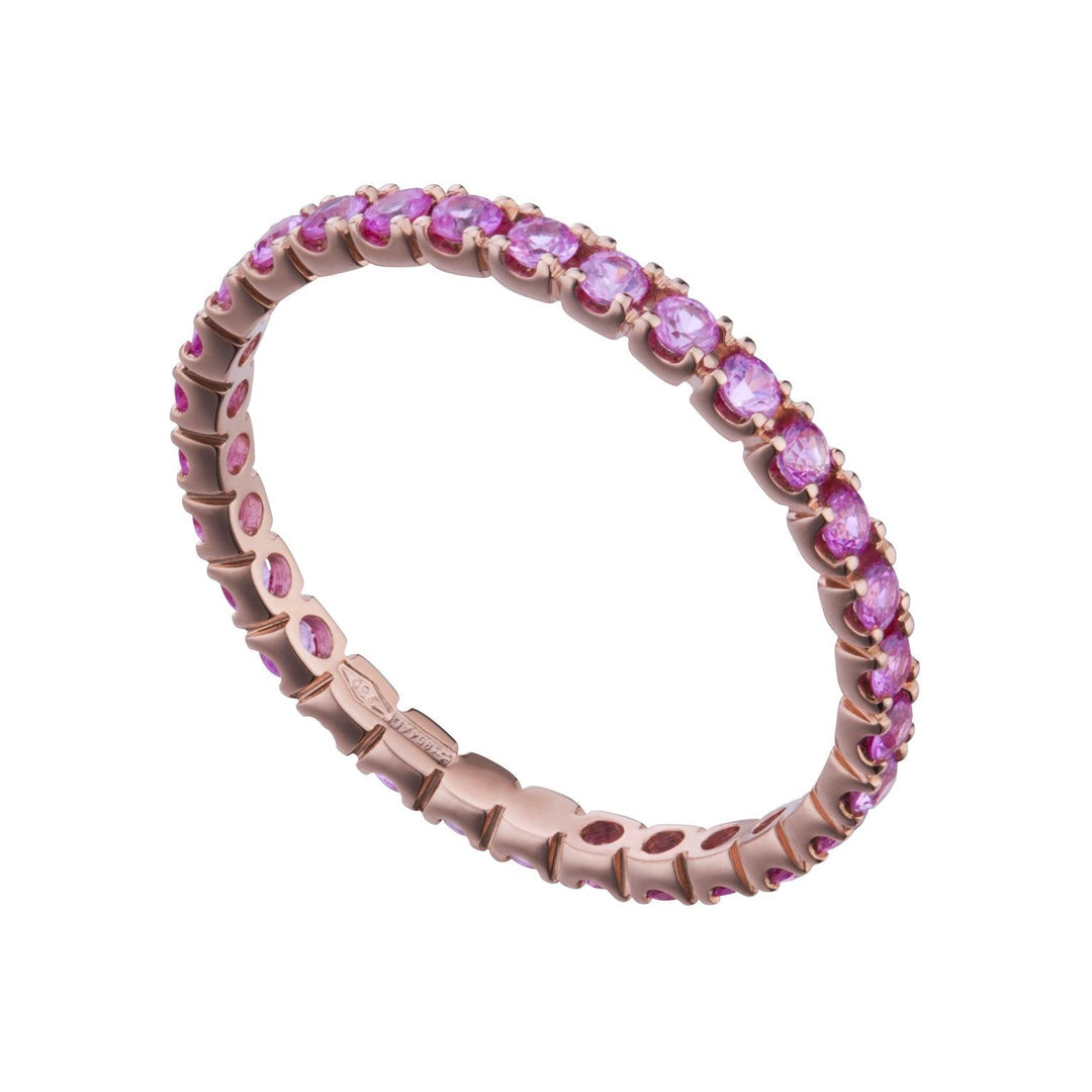 Golay Anello Eternity con Diamanti e Zaffiri Rosa - Capodagli 1937