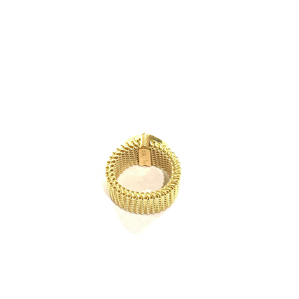 Idandi anello Allure Cuore acciaio argento 925 finitura PVD oro giallo cubic zirconia brown AN-CUORE-ZIRC - Capodagli 1937