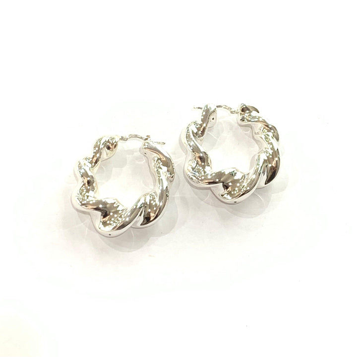 Idandi orecchini cerchio Torchon argento 925 OR-ARG-0001 - Capodagli 1937