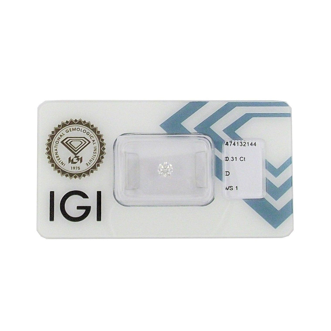 IGI diamante in blister certificato taglio brillante 0,31ct colore D purezza VS 1 - Capodagli 1937
