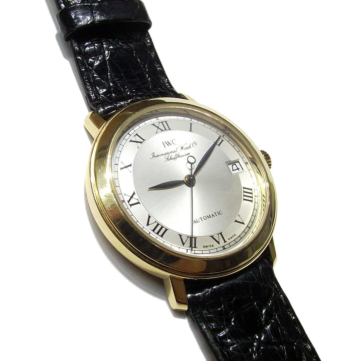 IWC orologio uomo Portofino 35mm oro 18kt automatico alligatore nero IW3209 - Capodagli 1937